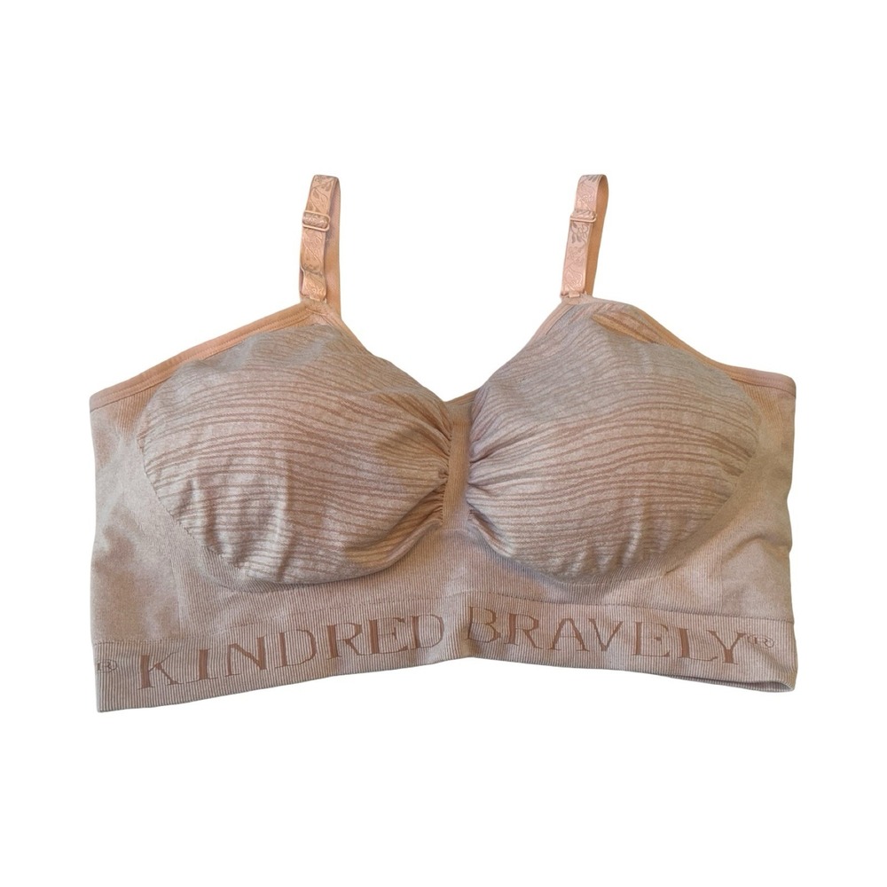 Kindred Bravely Sublime Hands-Free Pumping Nursing Bra Beige 1X Busty 1X/1T